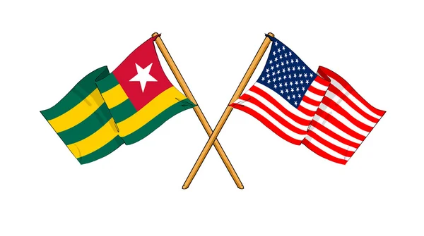 Amerika und Togo Allianz und Freundschaft — Stockfoto