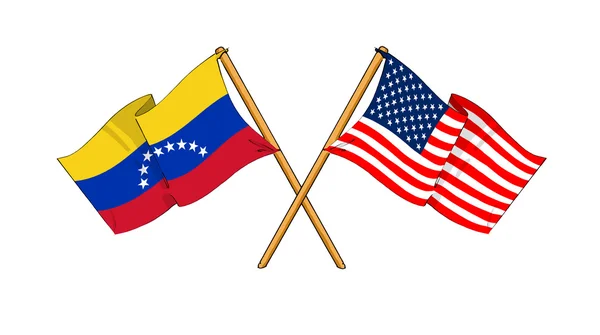 Alleanza e amicizia America e Venezuela — Foto Stock