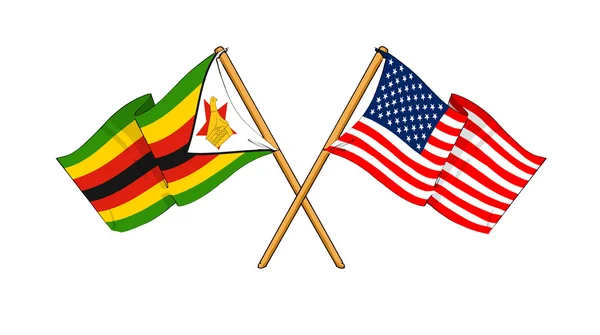 Alianza y amistad entre Estados Unidos y Zimbabwe —  Fotos de Stock