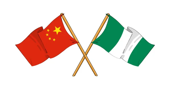 Alianza y amistad entre China y Nigeria — Foto de Stock