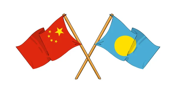 China and Palau alliance and friendship — Stock Photo, Image