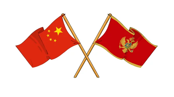 Alleanza e amicizia Cina e Montenegro — Foto Stock