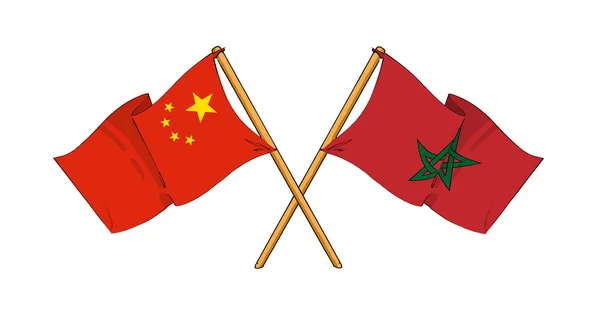 China and Morocco alliance and friendship — Stock Photo, Image