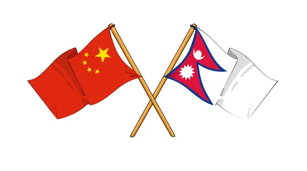 China and Nepal alliance and friendship — Stock Photo, Image