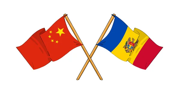 China and Moldova alliance and friendship — Stock Photo, Image