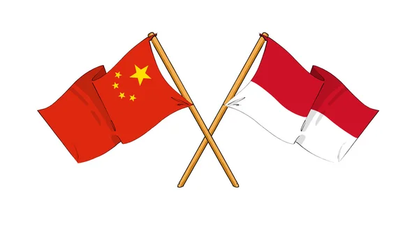 China and Monaco alliance and friendship — Stock Photo, Image