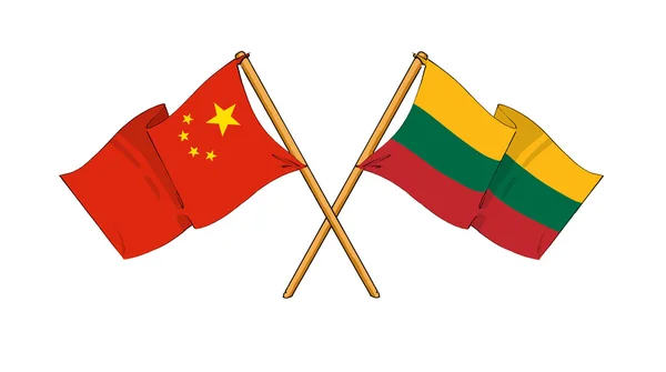 China and Lithuania alliance and friendship — Stock Photo, Image