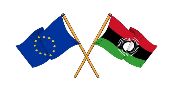 European Union and Malawi alliance and friendship — Stock Photo, Image