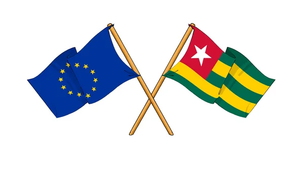 European Union and Togo alliance and friendship — Stock Photo, Image