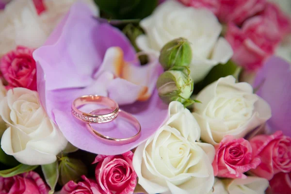 Wedding rings closeup — Stock Photo, Image