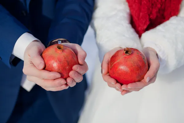 Grenades, as a wedding accent — Stock Photo, Image