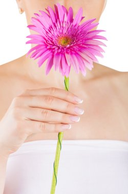 güzel elleri ve çiçek