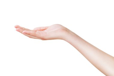 bir kadın eli açık