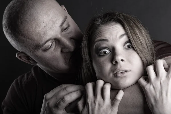 Vrouw slachtoffer van huiselijk geweld — Stockfoto