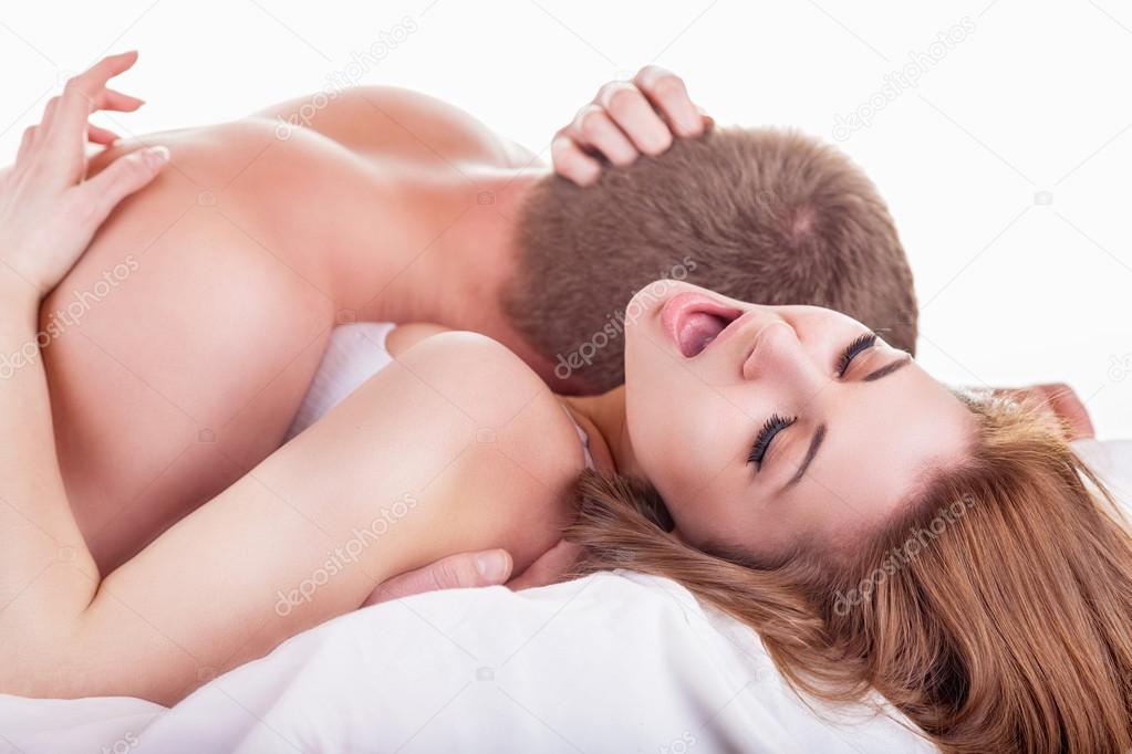 Young couple making love