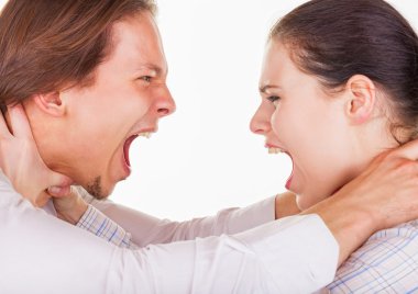 genç bir çift kavga