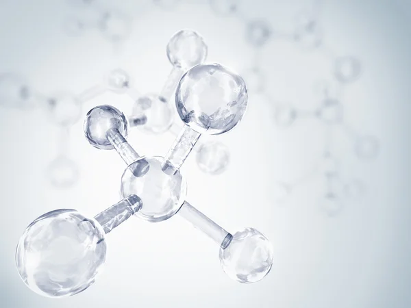 Blue and white molecules — Stock Photo, Image