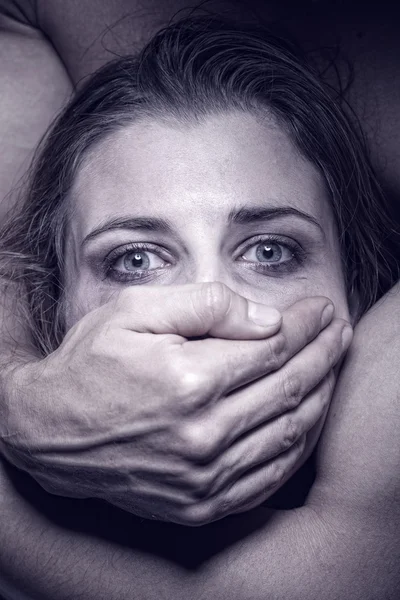 Žena obětí domácího násilí Stock Obrázky
