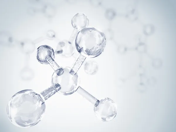 Moléculas azules y blancas Imagen De Stock