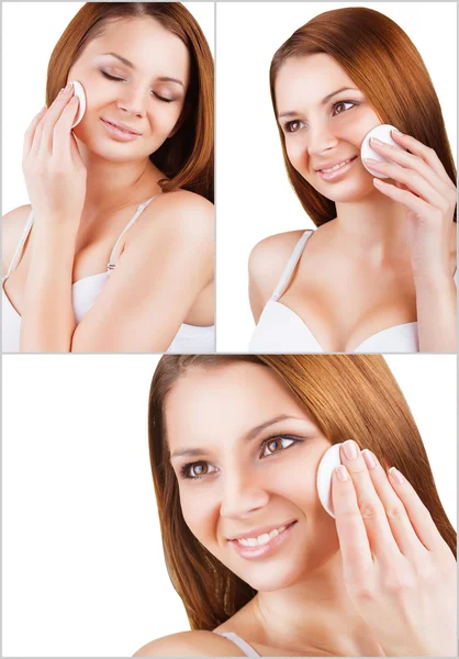 Make-up removal — Stock Photo, Image