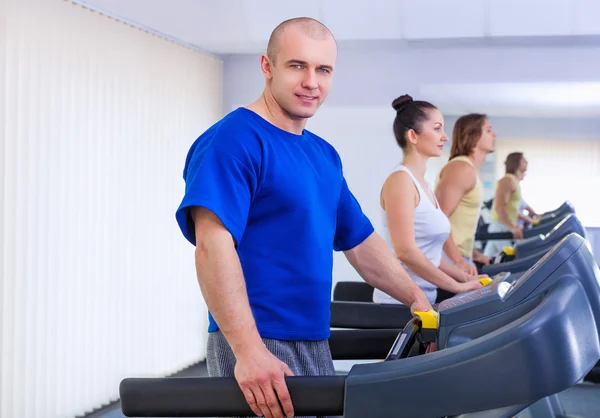 On the treadmill — Stock Photo, Image