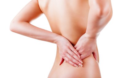 sırt ağrısı olan kadın