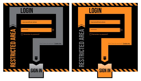 Zona restringida. Login requerido . — Archivo Imágenes Vectoriales