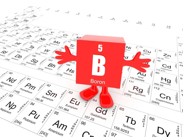 주기율표에 붕 소 — 스톡 사진