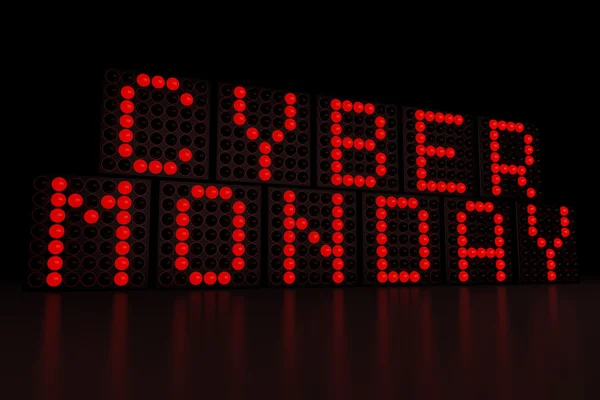 Cyber Monday fundo escuro — Fotografia de Stock