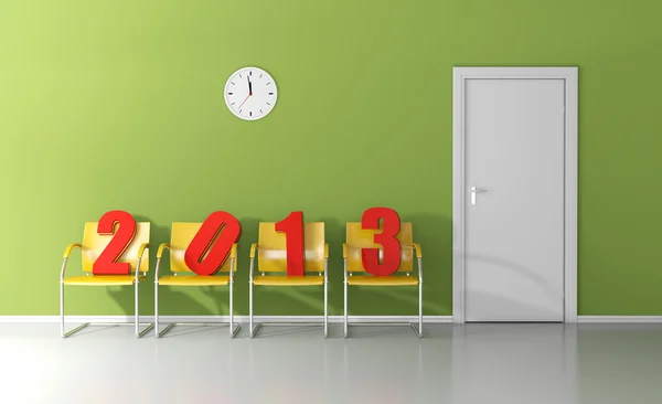 Nieuwjaar 2013 in de wachtkamer — Stockfoto