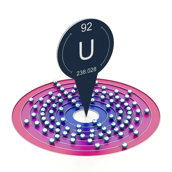 Uranyum atom — Stok fotoğraf