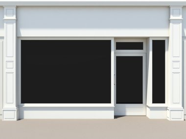 Shopfront with large windows clipart