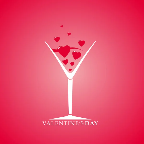 Valentine's Day cocktail — Stock Vector