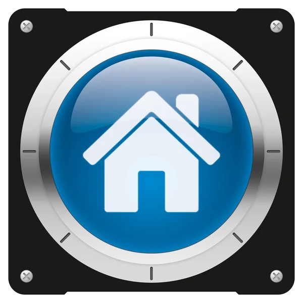 Home blue icon — Stock Photo, Image