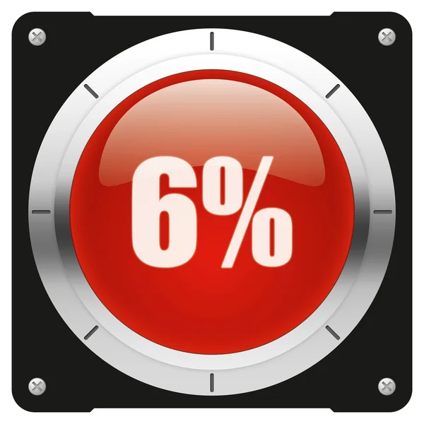6 percent — Stock Photo, Image