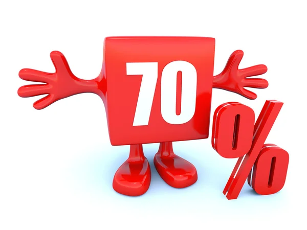 70 Percent off discount — Stock Photo, Image