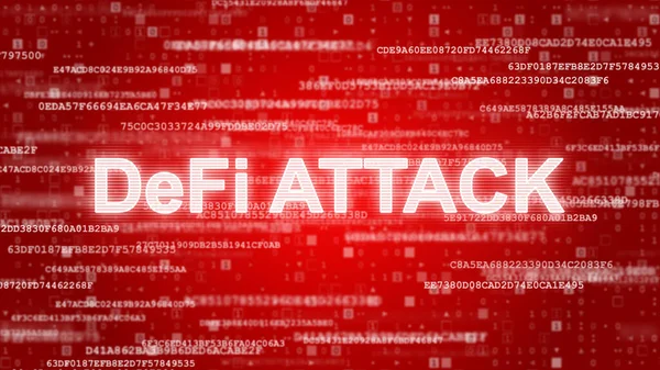 Attacco Defi Tecnologia Blockchain Attacco Finanziario Decentrato — Foto Stock