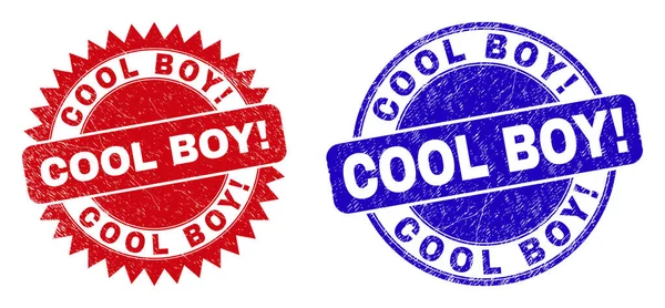 COOL BOY Round και Rosette υδατογραφήματα με Corroded Style — Διανυσματικό Αρχείο