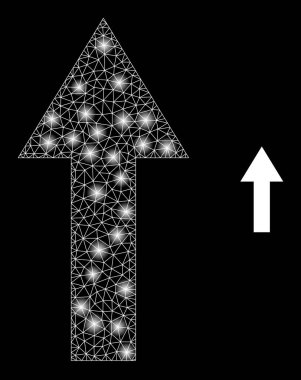 Parlak Gövde Yıldızlarıyla Vektör Ağ Oku