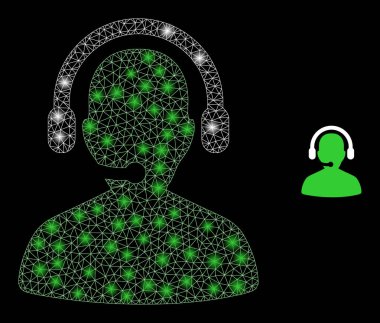 Parlak Gövde Işıkları ile Vektör Ağı Çağrı Merkezi Operatörü