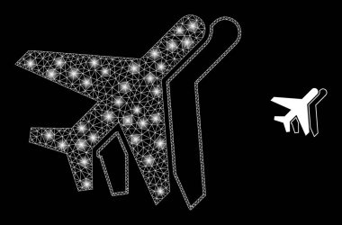 Sihirli Gövde Yıldızlarıyla Vektör Ağ Havacılığı