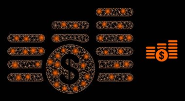 Sihirli Ağ Yıldızları ile Vektör Ağ Para Yığını