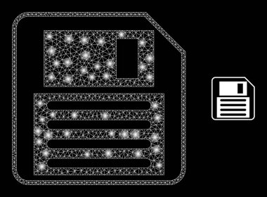 Resmedilmiş Ağ Benekleriyle Vektör Ağ Disketi