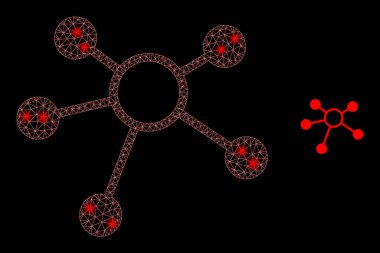 Vektör Ağ Bağlantıları Işık Ağı Noktalarıyla