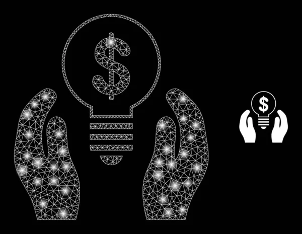 Вентор Меш Веб-Доларовий догляд Руки з ілюстрованим сплеском сузір "я — стоковий вектор