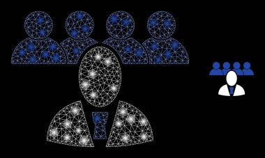 Görkemli Takımyıldızı Noktalarıyla Vektör Ağ Patronu