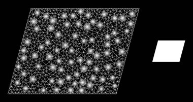 Parlayan Takımyıldızı Yıldızlarıyla Vektör Ağı Paralelkenarı