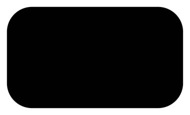 Raster Yuvarlak Dikdörtgen Simgesi İllüstrasyonu