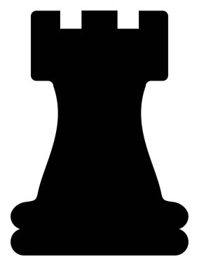 Raster Satranç Kalesi Simgesi İllüstrasyonu