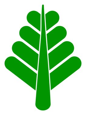 Raster Ağacı Bitki Simgesi Çizimi